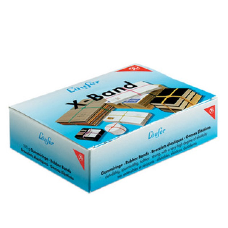 Läufer Elastiques en X dans un carton - 500 g, 100 x 11 mm,