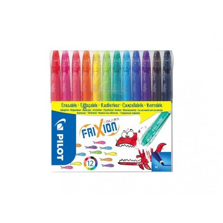 Pilot FriXion Colors stylo-feutre Moyen Noir, Bleu, Cyan, Vert, Cyan clair, Vert clair, Orange, Rose, Rouge, Violet,