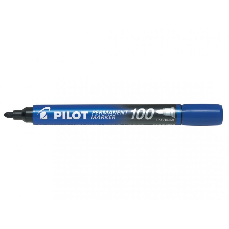PILOT Marqueur permanent 100, pointe ogive, bleu