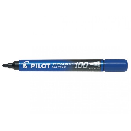 PILOT Marqueur permanent 100, pointe ogive, bleu