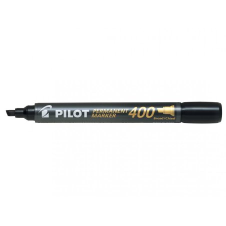 PILOT Marqueur permanent 400, pointe biseautée, noir