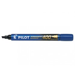 PILOT Marqueur permanent 400, pointe biseautée, bleu