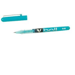 PILOT Stylo roller V Ball VB 5, pointe métal, bleu clair