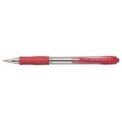 Pilot Supergrip Neon XS, red Rouge Stylo à bille rétractable avec clip Fin
