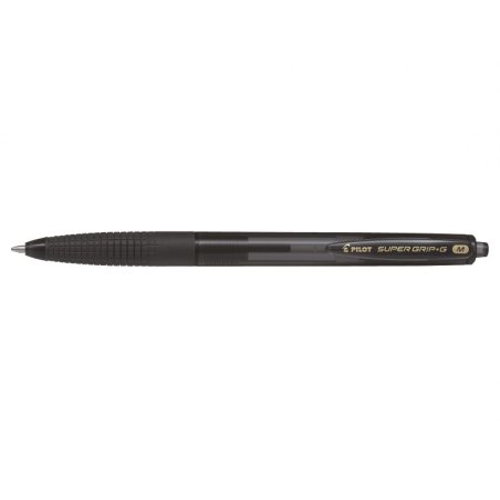Pilot Super Grip G Noir Stylo à bille rétractable avec clip Moyen