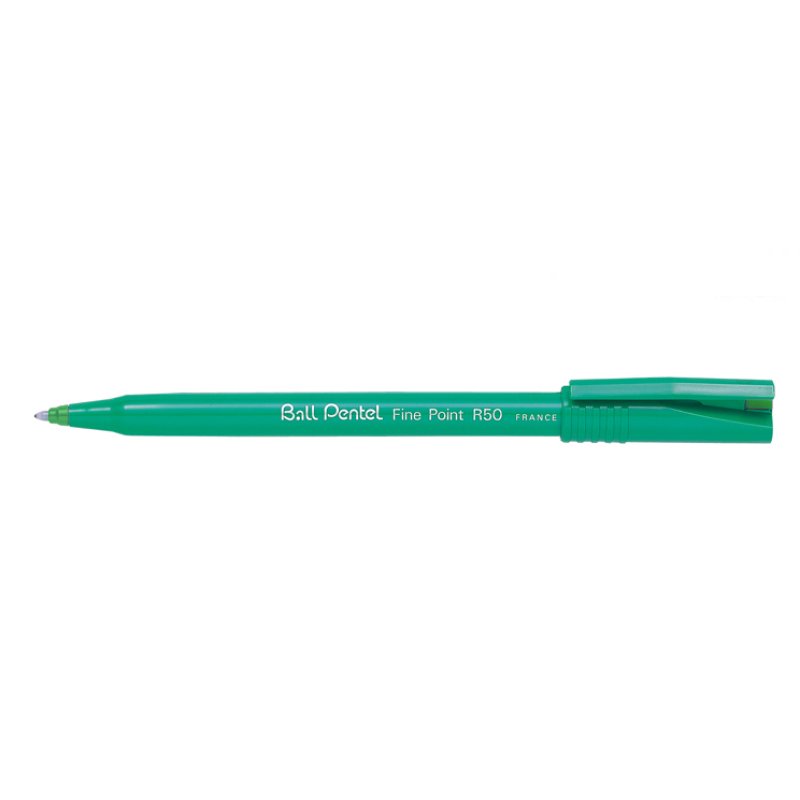 Pentel R50 Stylo à bille retractable avec clip Vert 1 pièce(s)