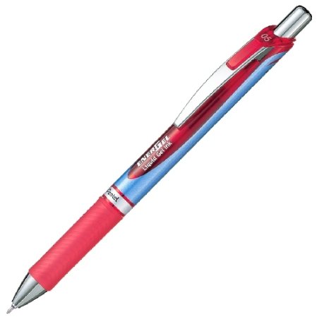 Pentel Stylo roller à encre gel liquide EnerGel BLN75, rouge