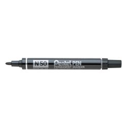 Pentel N 50 permanent marker Bullet tip Black 12 pc(s)