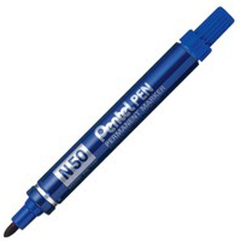 Pentel Marqueur permanent N50, pointe ogive, bleu