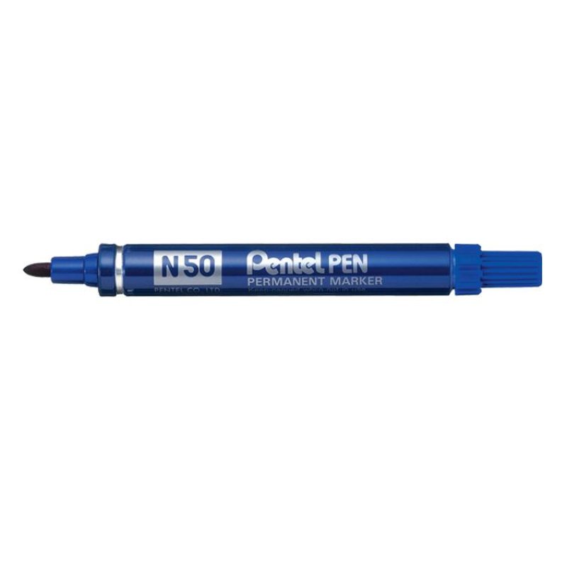 Pentel Marqueur permanent N50, pointe ogive, bleu