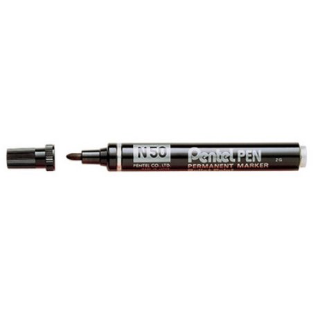 Pentel Marqueur permanent N50, pointe ogive, marron