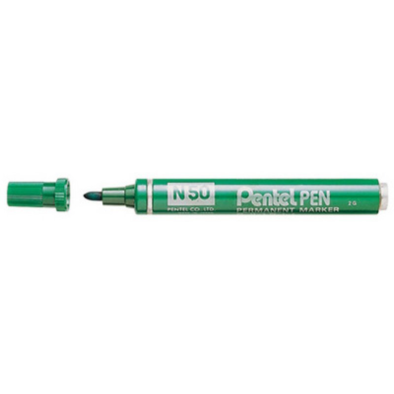 Pentel Marqueur permanent N50, pointe ogive, marron