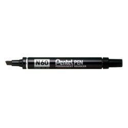 Pentel Marqueur permanent N60, pointe biseautée, noir