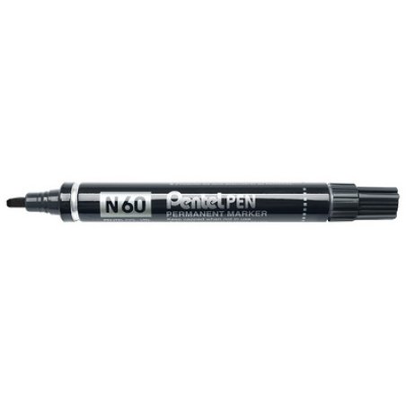 Pentel Marqueur permanent N60, pointe biseautée, rouge