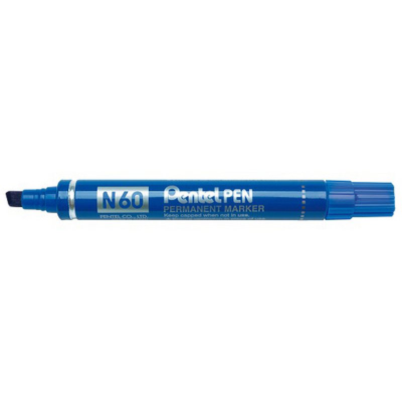 Pentel Marqueur permanent N60, pointe biseautée, rouge