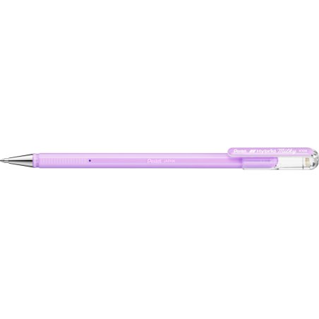 Pentel Stylo roller à encre gel Hybrid Milky, violet pastel