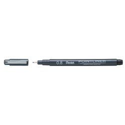 Pentel Pointliner Noir Stylo à bille 12 pièce(s)