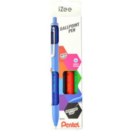 Pentel Stylo à bille rétractable iZee, étui de 4, TREND