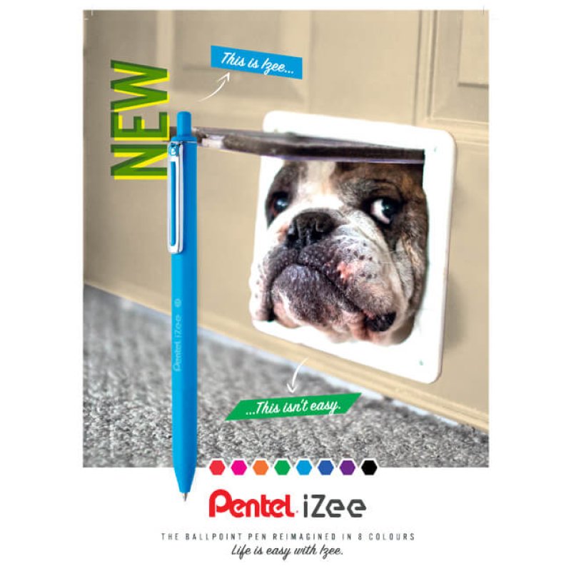 Pentel Stylo à bille rétractable iZee, noir