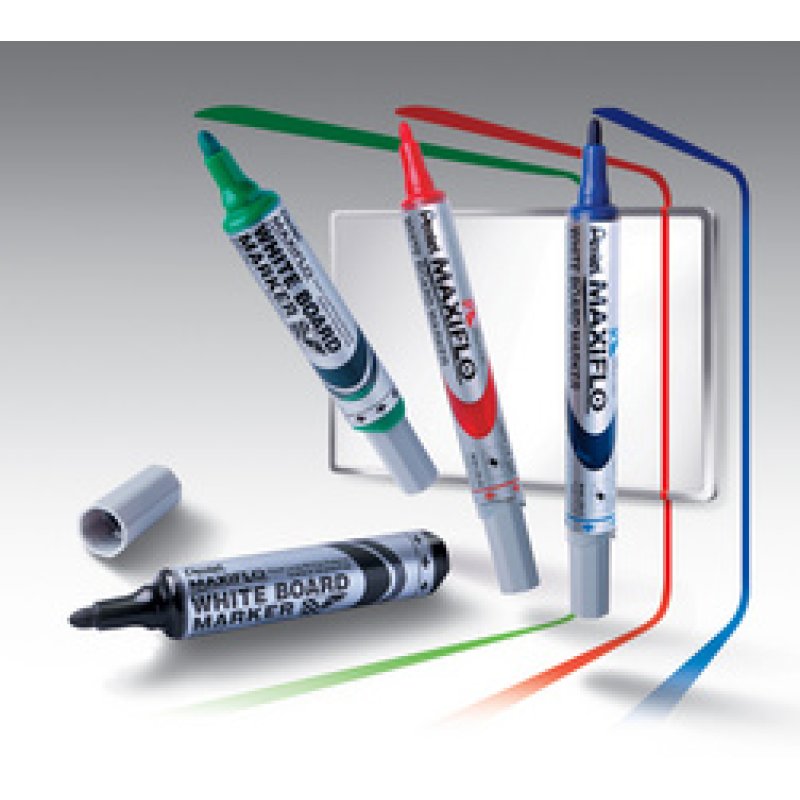 Pentel Marqueur pour tableau blanc MAXIFLO MWL5S, rouge