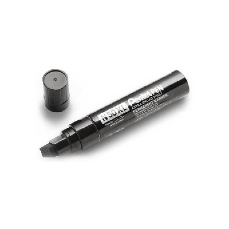 Pentel Marqueur permanent N50XL, pointe biseautée, noir