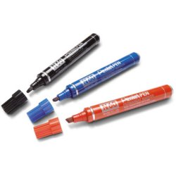 Pentel Marqueur permanent N60, pointe biseautée, étui de 4