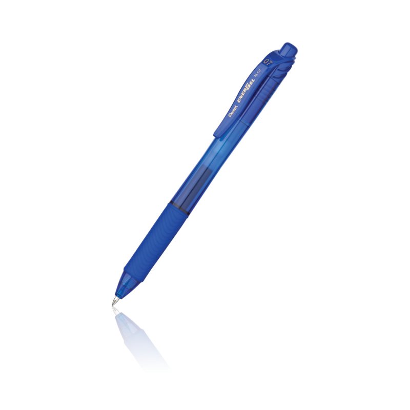 Pentel Stylo roller à encre gel EnerGel-X BL107, bleu