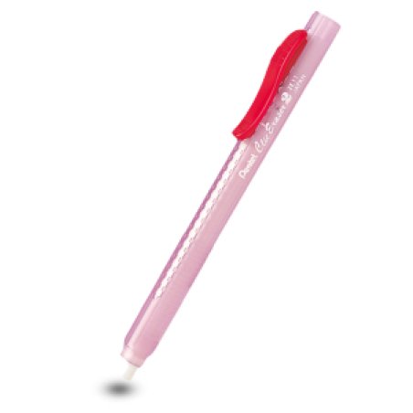 Pentel Stylo-gomme ClicEraser2 ZE11T, rouge-transparent