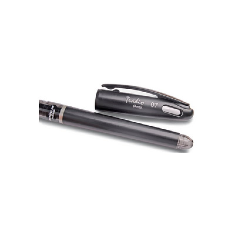 Pentel EnerGel Stylo roller à encre gel Tradio BL117A, noir