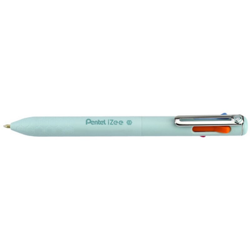 Pentel Stylo à bille rétractable 4 couleurs iZee, blanc