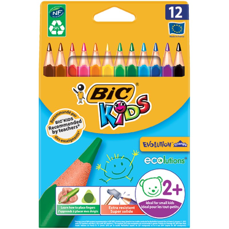 BIC Kids Evolution Triangle Multicolour 12 pc(s)
