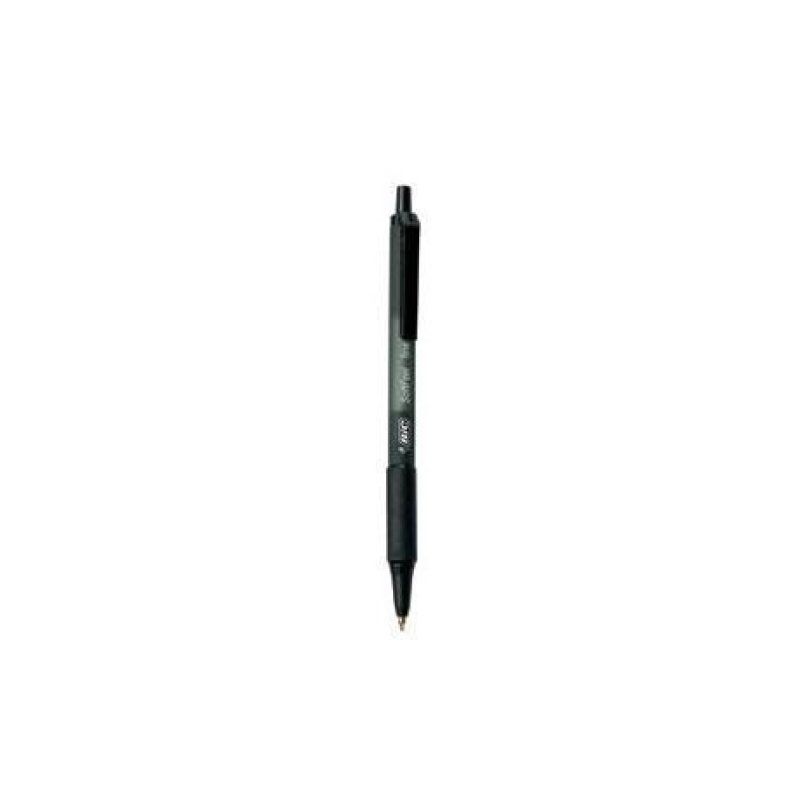 BIC Stylo à bille rétractable Soft Feel Clic grip, noir