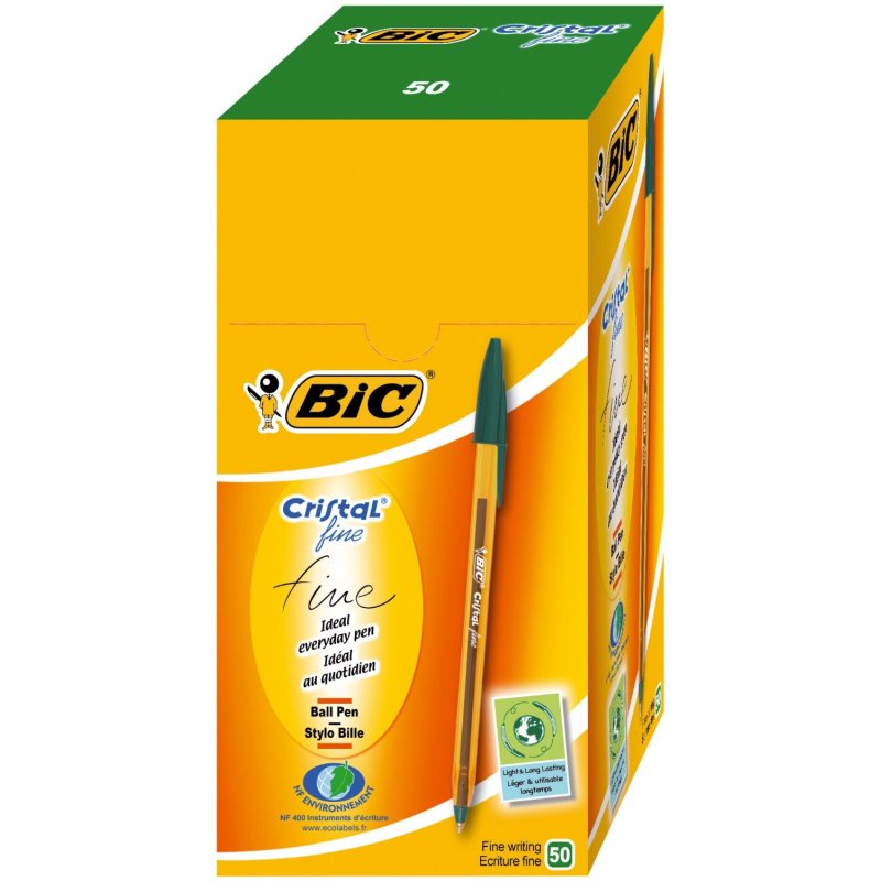 BIC Stylo à bille Cristal Fine, vert