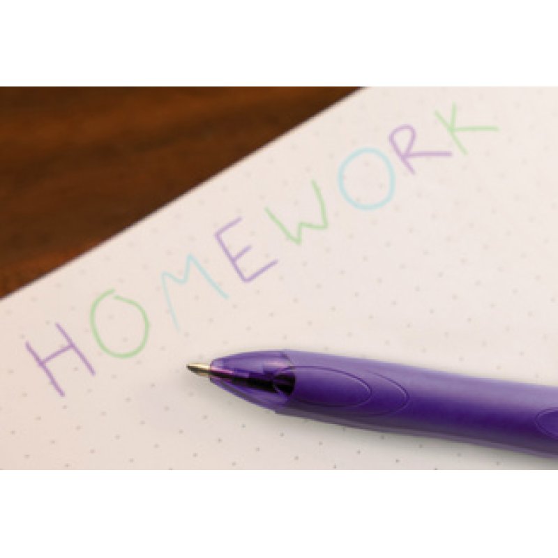 BIC Stylo à bille rétractable 4 Colours Grip Fun