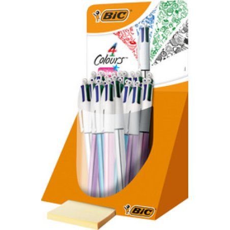 BIC Stylo à bille rétractable 4 Colours "Shine", dans un