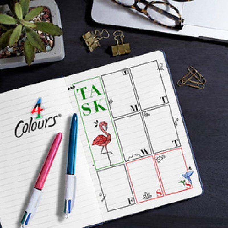 BIC 4 Colours Shine Multicolore Moyen 20 pièce(s)