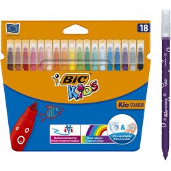 BIC KIDS Feutre Kid Couleur medium, étui en carton de 18