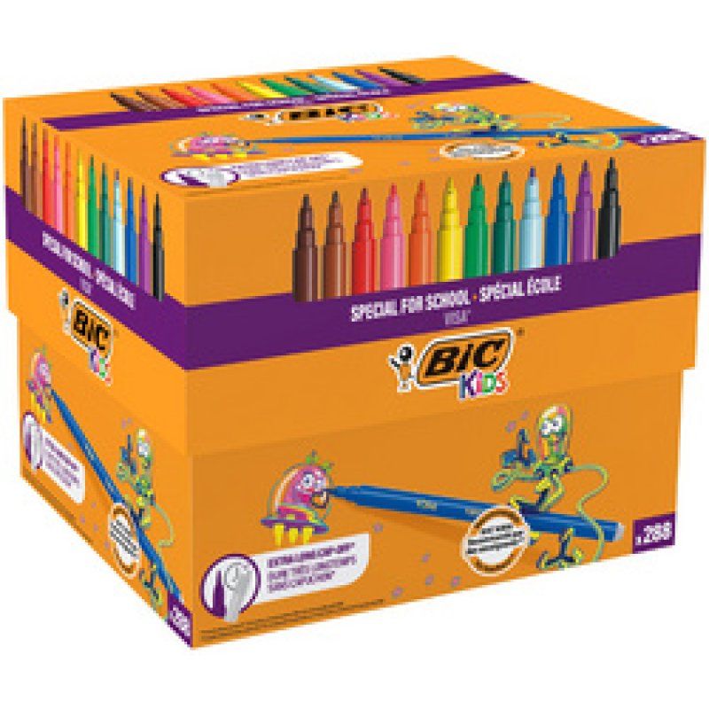 BIC KIDS Feutre Visa, Class Pack de 288 pièces