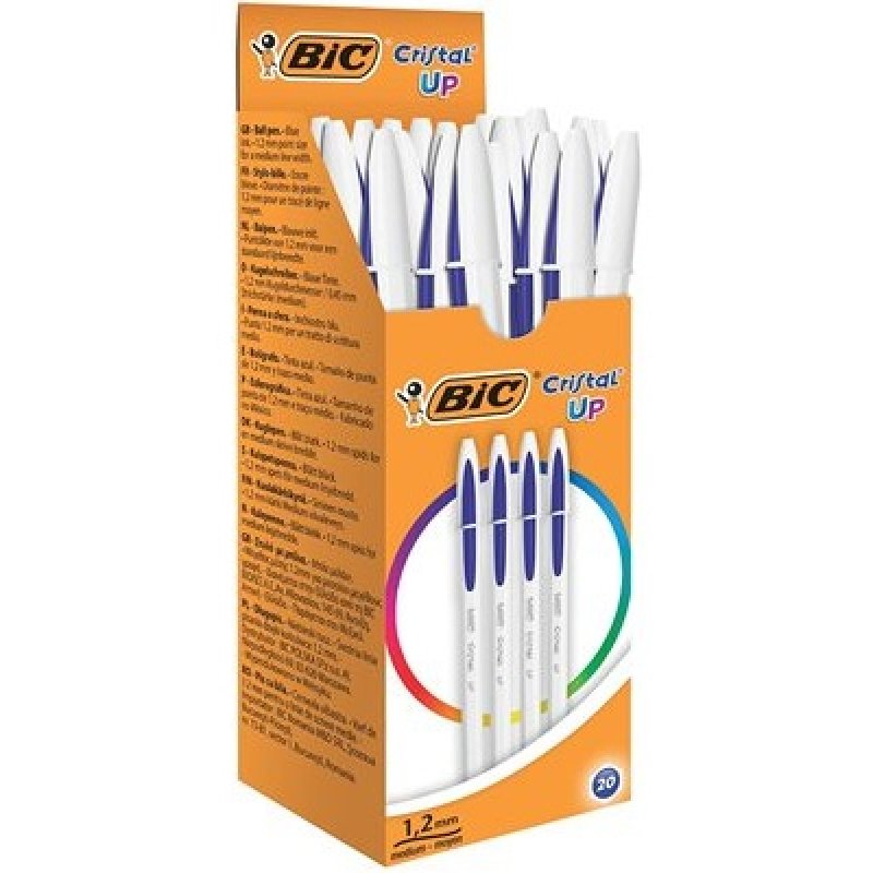 BIC Cristal Up Bleu Stylo à bille Moyen 20 pièce(s)