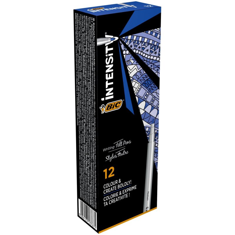 BIC 964779 stylo-feutre Moyen Bleu 12 pièce(s)