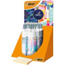 BIC Stylo à bille rétractable 4 Colours Decors, présentoir