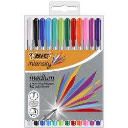 BIC 964893 stylo-feutre Moyen Noir, Bleu, Vert, Gris, Bleu clair, Vert clair, Orange, Rose, Violet, Rouge 12 pièce(s)