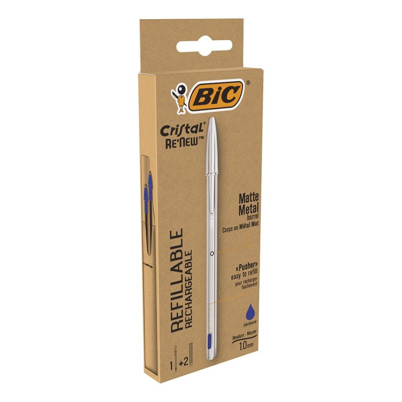 BIC Cristal Renew Bleu Stylo à bille 1 pièce(s)