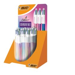 BIC Stylo à bille rétractable 4 Colours Gradient, présentoir