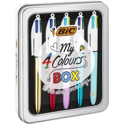 BIC Stylo à bille rétractable collection 4 Colours, boîte