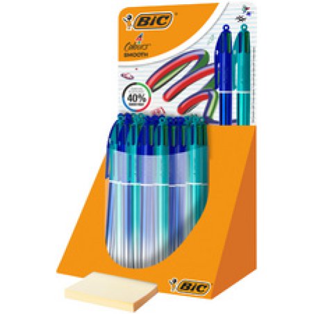 BIC Stylo à bille 4 Colours Smooth Gradient, présentoir