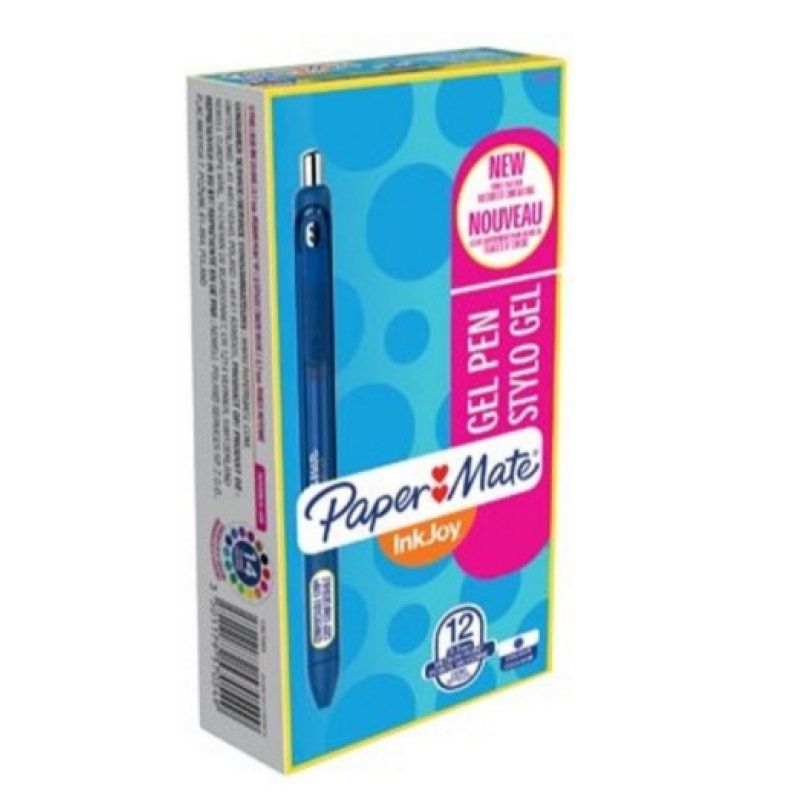 Papermate InkJoy Gel Stylos rétractables à encre gel Bleu 12 pièce(s)
