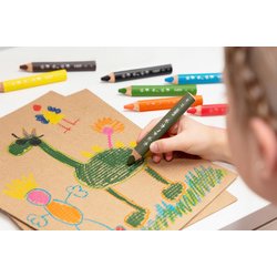 BIC KIDS Crayon de couleur multi-surfaces, étui carton de 6