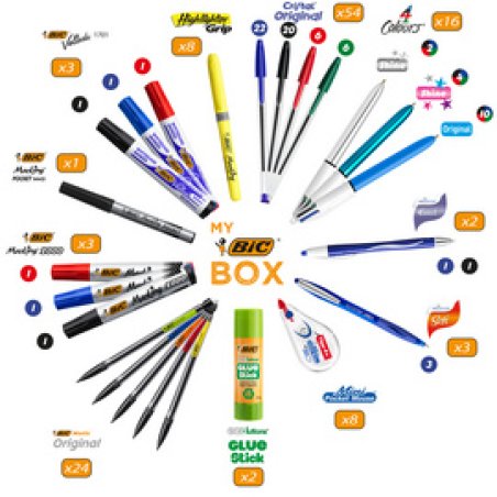 BIC Kit d'écriture MY BIC BOX, 124 pièces