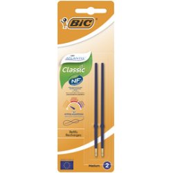 BIC Recharge pour stylo à bille Atlantis Classic, F, bleu